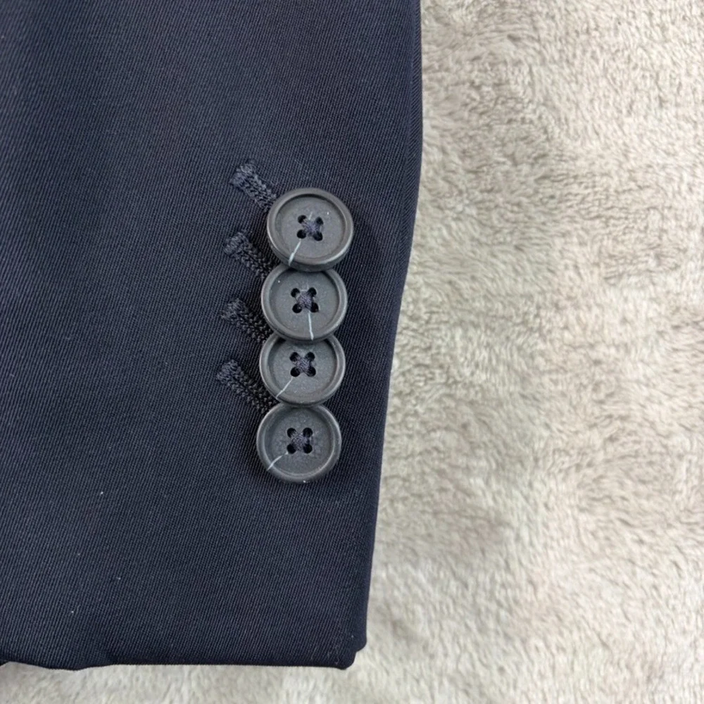 Z ZEGNA Blazer Sport Coat Giacca Jacket Men 42R US 52R EU Black Wool Drop 8 Deco